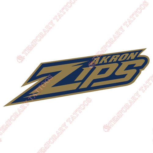 Akron Zips Customize Temporary Tattoos Stickers NO.3700